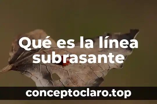 Lsm en linea que es introduccion 8 Qué es la línea subrasante