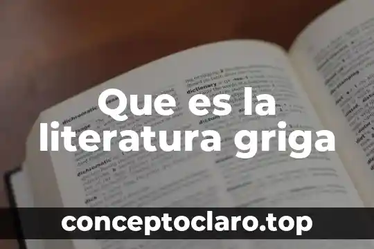 Que es la literatura griga