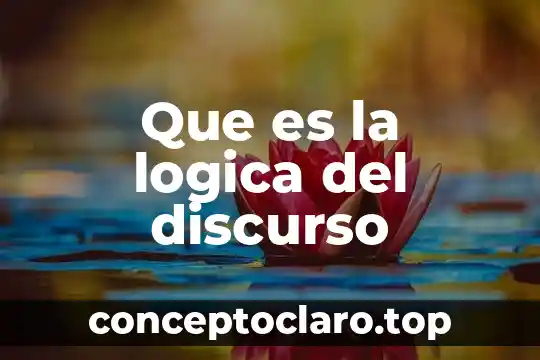 Que es la logica del discurso