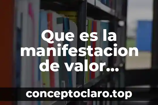 Que es la manifestacion de valor catastral