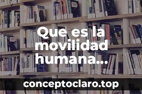 Que es la movilidad humana ejemplos