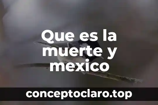 Que es la muerte y mexico