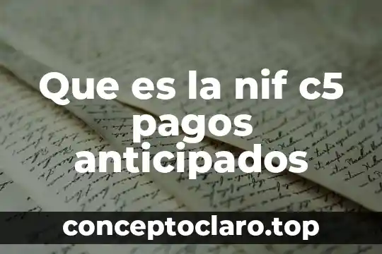 Que es un cronograma de pagos concepto 5 Que es la nif c5 pagos anticipados