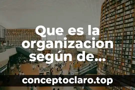 Que es la organizacion según de piaget