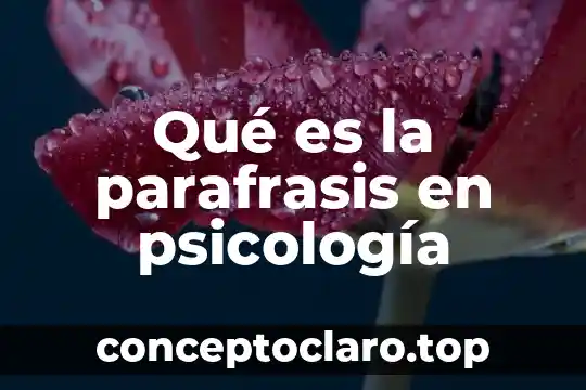 Que es una parafrasis y sus tipos 4 Qué es la parafrasis en psicología