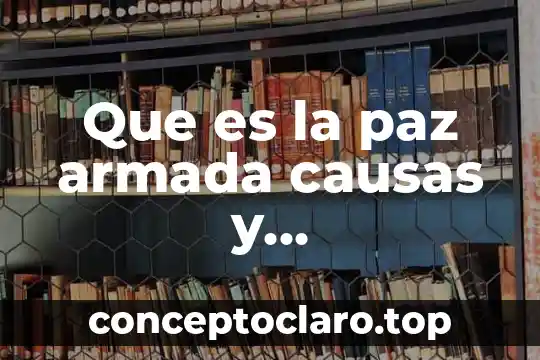 Que es la paz armada causas y consecuencias