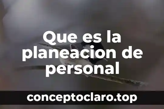 Que es la planeacion de personal