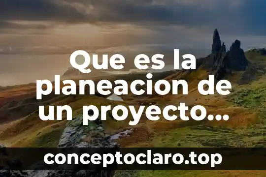 Que es la planeacion de un proyecto comunitario