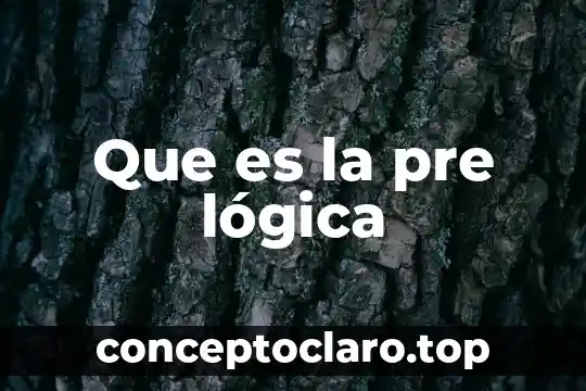 Que es la pre lógica