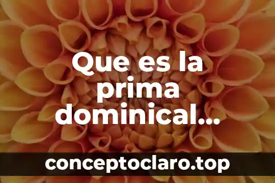 Que es la prima dominical definicion