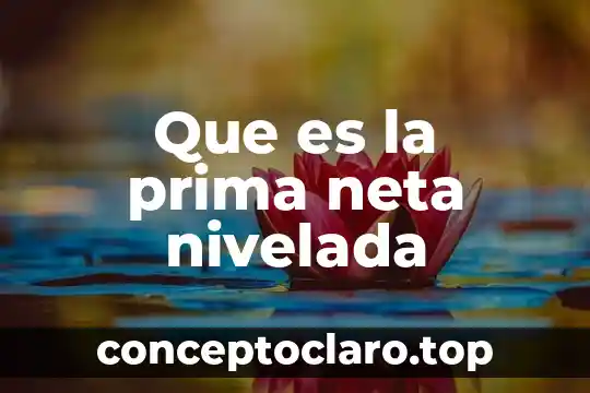 Que es la prima neta nivelada