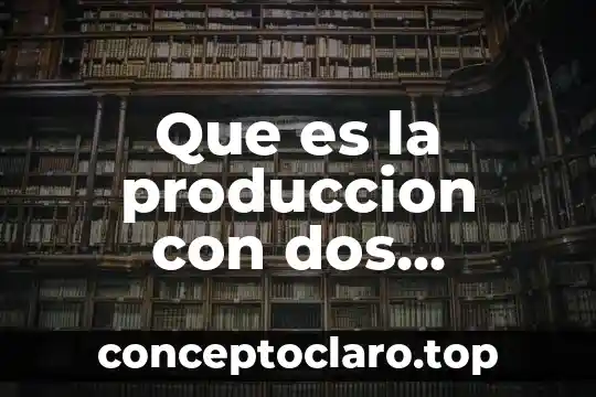 Que es la produccion con dos insumo variable