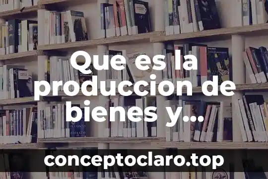 Que es la produccion de bienes y servicios en economia