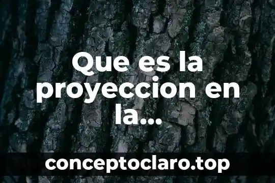 Que es la proyeccion en la comunicacion
