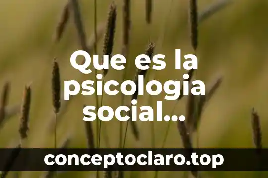 Que es la psicologia social comunicativa