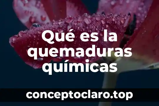 Qué es la quemaduras químicas