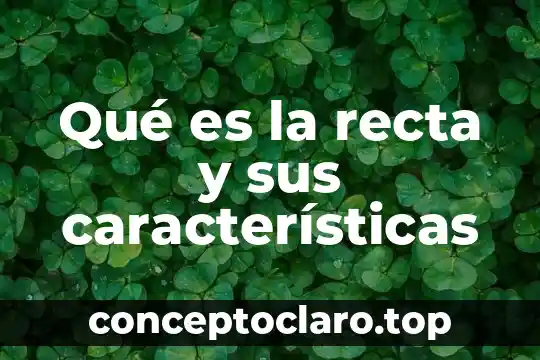 Que es la cosmologia caracteristicas 3 Qué es la recta y sus características