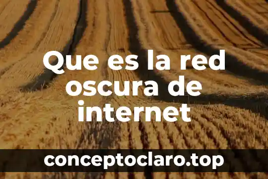 Que es la red oscura de internet