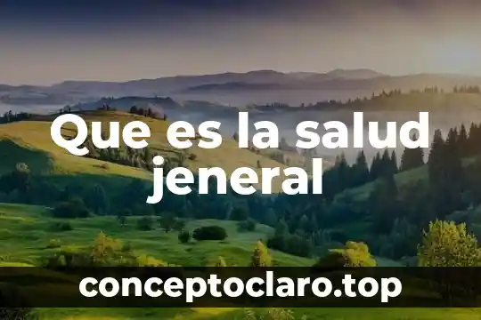Que es transdisciplinario en la salud 4 Que es la salud jeneral
