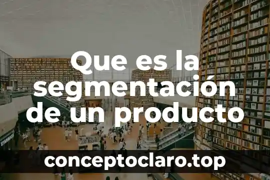 Que es la segmentación de un producto