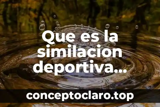 Que es la similacion deportiva integral