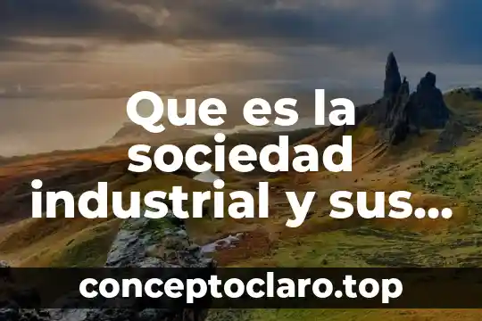 Que es la sociedad industrial y sus caracteristicas