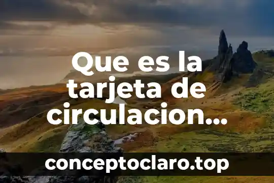 Que es lo que ayuda hacer circulación la sangre 7 Que es la tarjeta de circulacion colombia