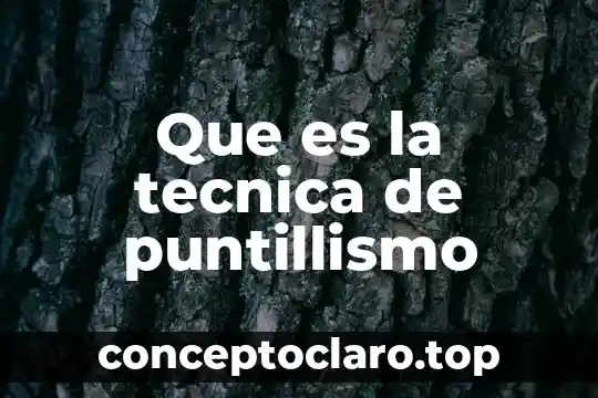 Que es la tecnica de puntillismo