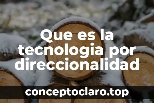 Que es la tecnologia por direccionalidad