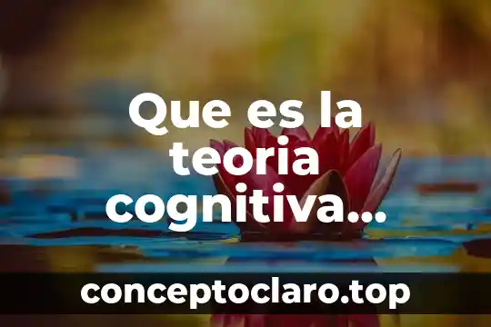 Que es la teoria cognitiva social