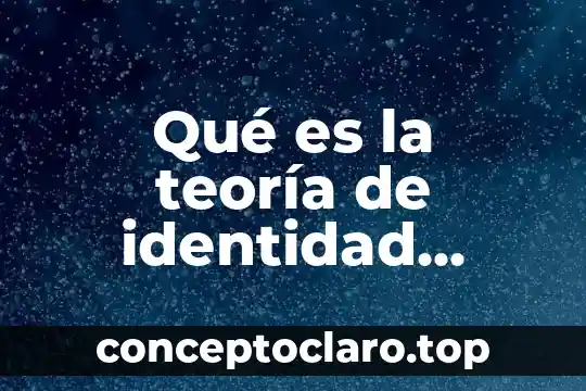 Qué es la teoría de identidad social