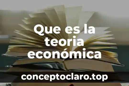Que es la teoria económica