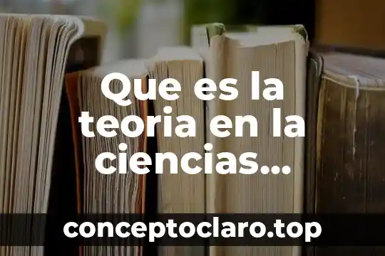 Que es la teoria en la ciencias aplicadas