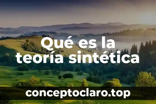 Qué es la teoría sintética