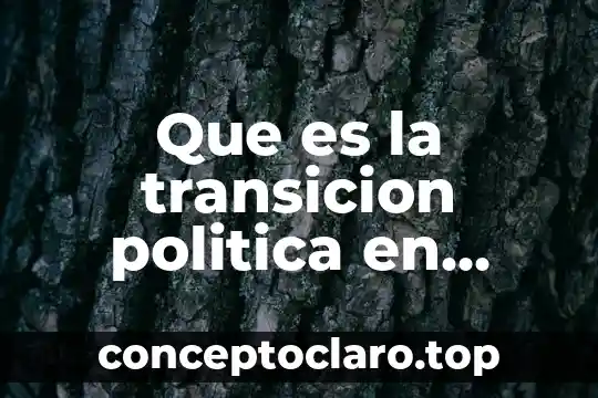 Que es la transicion politica en mexico
