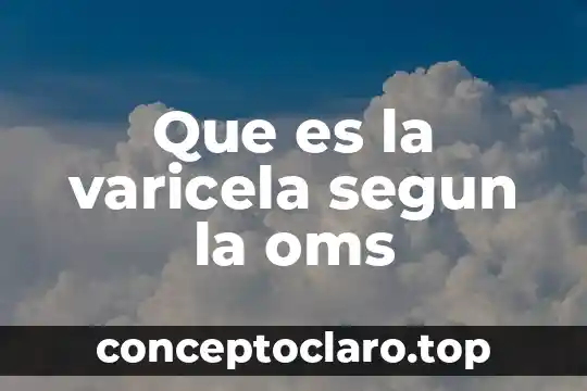 Según la OMS que es la enfermedad 8 Que es la varicela segun la oms