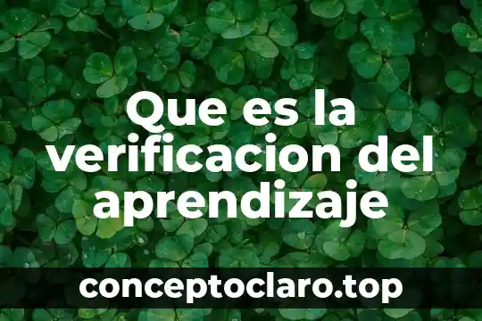 Qué es verificación de números de pensamiento algebraico 7 Que es la verificacion del aprendizaje