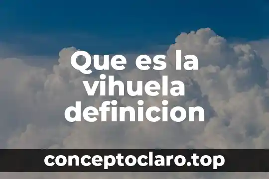 Que es la vihuela definicion