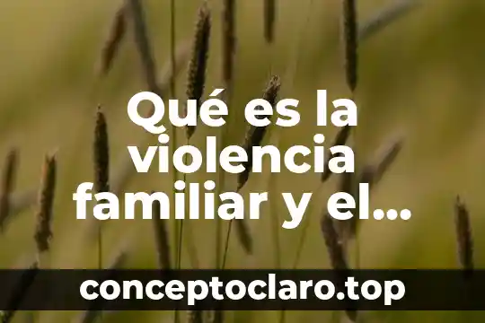 Qué es la violencia familiar y el acoso escolar