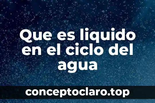Que es el liquido que sale de la nariz 6 Que es liquido en el ciclo del agua