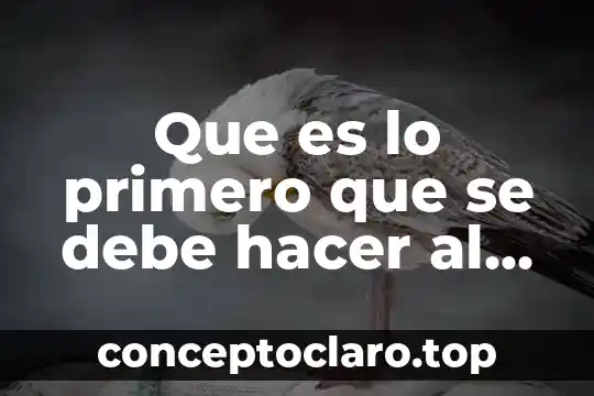 Que es lo primero que se debe hacer al despertar