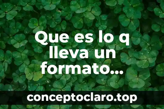 Que es lo q lleva un formato correctivo