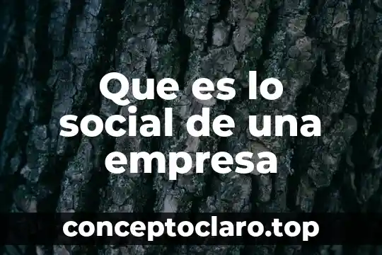 Que es un gripo social 6 Que es lo social de una empresa