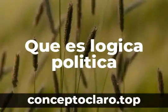 Que es logica politica