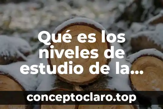 Estudio canca que es 6 Qué es los niveles de estudio de la ecología