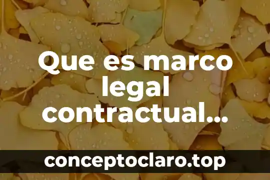 Que es marco legal contractual ppt