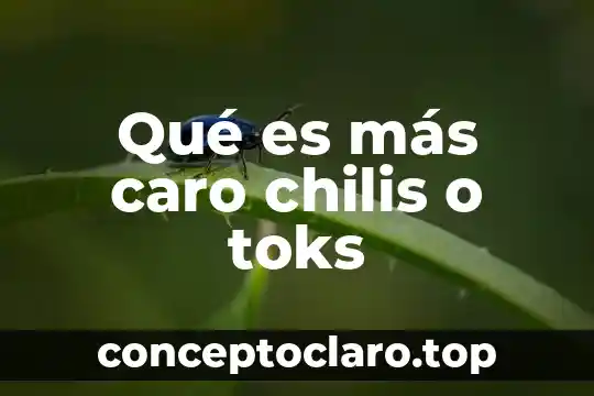 Qué es más caro chilis o toks