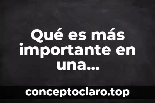 Por que es importante español 5 Qué es más importante en una representación