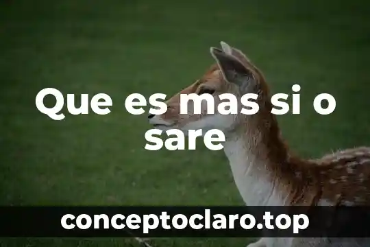 Que es mas si o sare