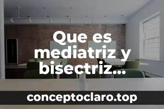Que es mediatriz y bisectriz ejemplos